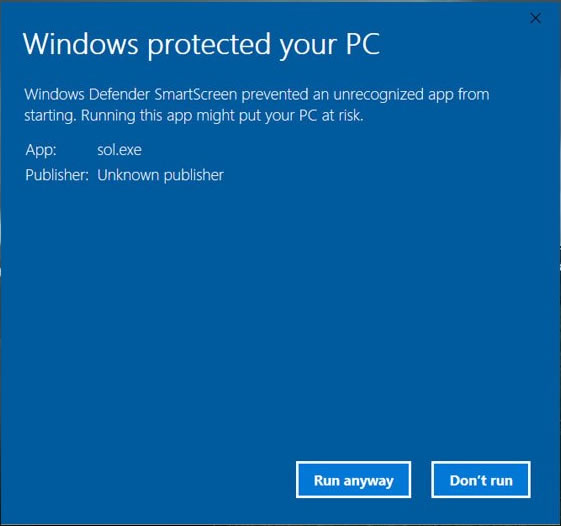 VideFlow smartscreen run anyway